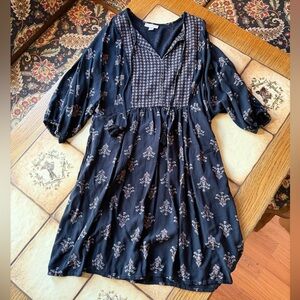 Knox Rose Black and Cream Floral Dress